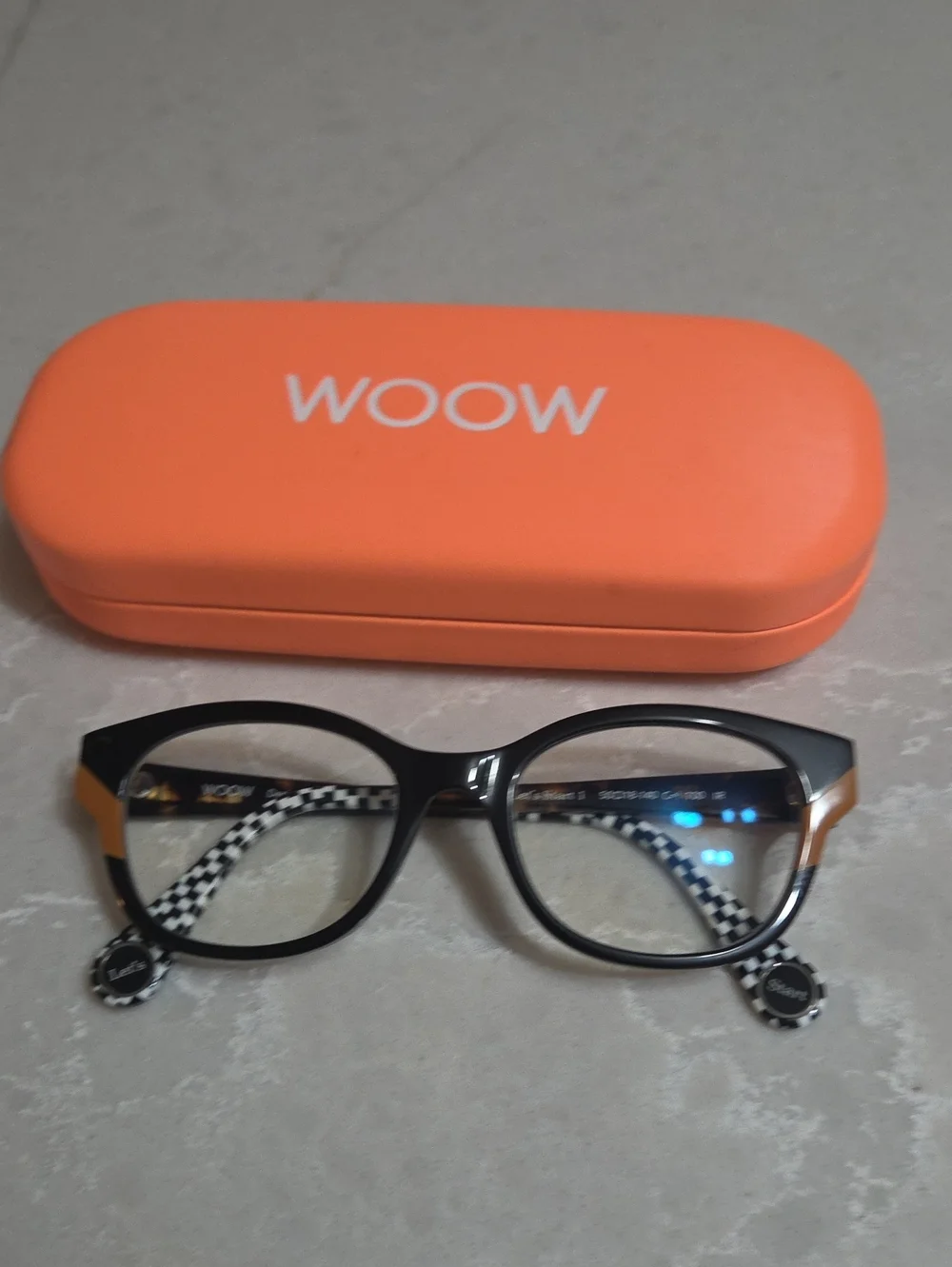 Women's WooW Black & Orange Fashion Eyeglasses